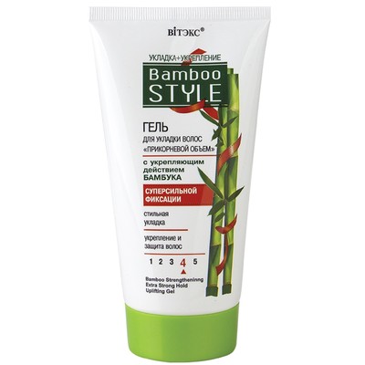Витэкс Bamboo Style Гель для укладки волос "Прикорневой объем" с укрепляющим действием бамбука суперсильной фиксации 150 мл