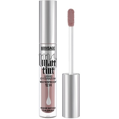LUX visage MATT TINT WATERPROOF 12H  Тени для век жидкие матовые 105 Ash Lilac
