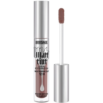 LUX visage MATT TINT WATERPROOF 12H Тени для век жидкие матовые 110 Dark Chocolate