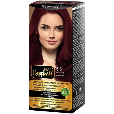 Белита-М Hair Happiness Стойкая крем-краска для волос  № 5.5 Махагон