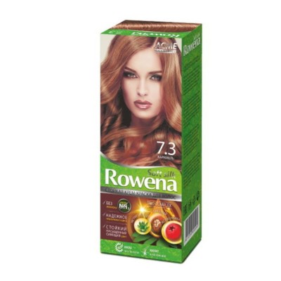 Рябина Rowena  Soft Silk Стойкая крем-краска для волос тон 7.3 карамель
