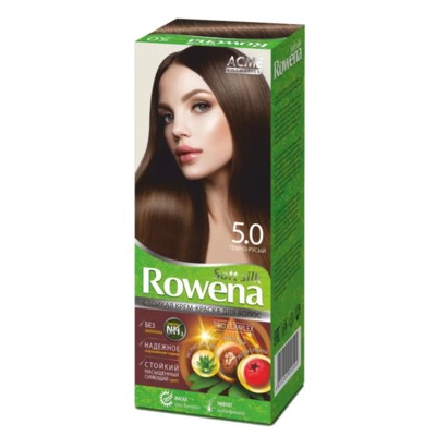 Рябина Rowena  Soft Silk Cтойкая крем-краска для волос тон 5.0 темно-русый