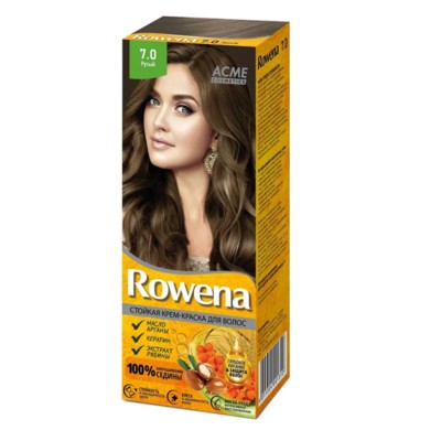 Рябина Rowena Стойкая крем-краска для волос тон 7.0 Русый