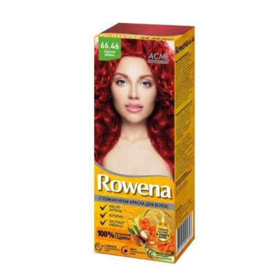 Рябина Rowena Стойкая крем-краска для волос тон 66.46 Красная рябина