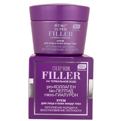 Витэкс SUPER FILLER  Крем для лица и кожи вокруг глаз на термальной воде 50+, день/ночь 45 мл
