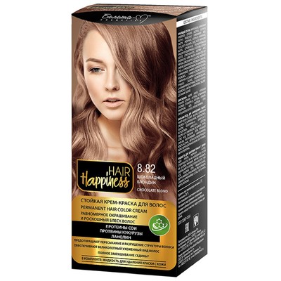 Белита-М Hair Happiness Стойкая крем-краска для волос № 8.82 Шоколадный блондин