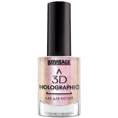 LUX visage 3D holographic  Лак для ногтей тон 718 золотисто-розовый жемчуг