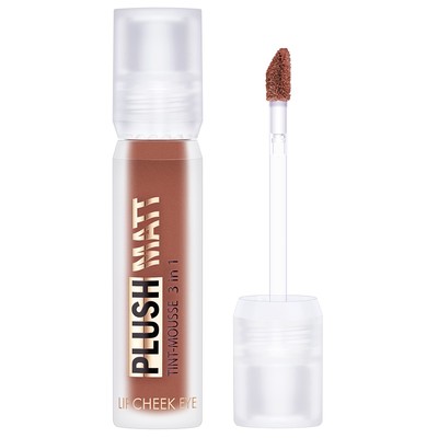 LUX visage PLUSH MATT Тинт-мусс 3 в 1 для губ, щек и век тон 305 Brownie Brown